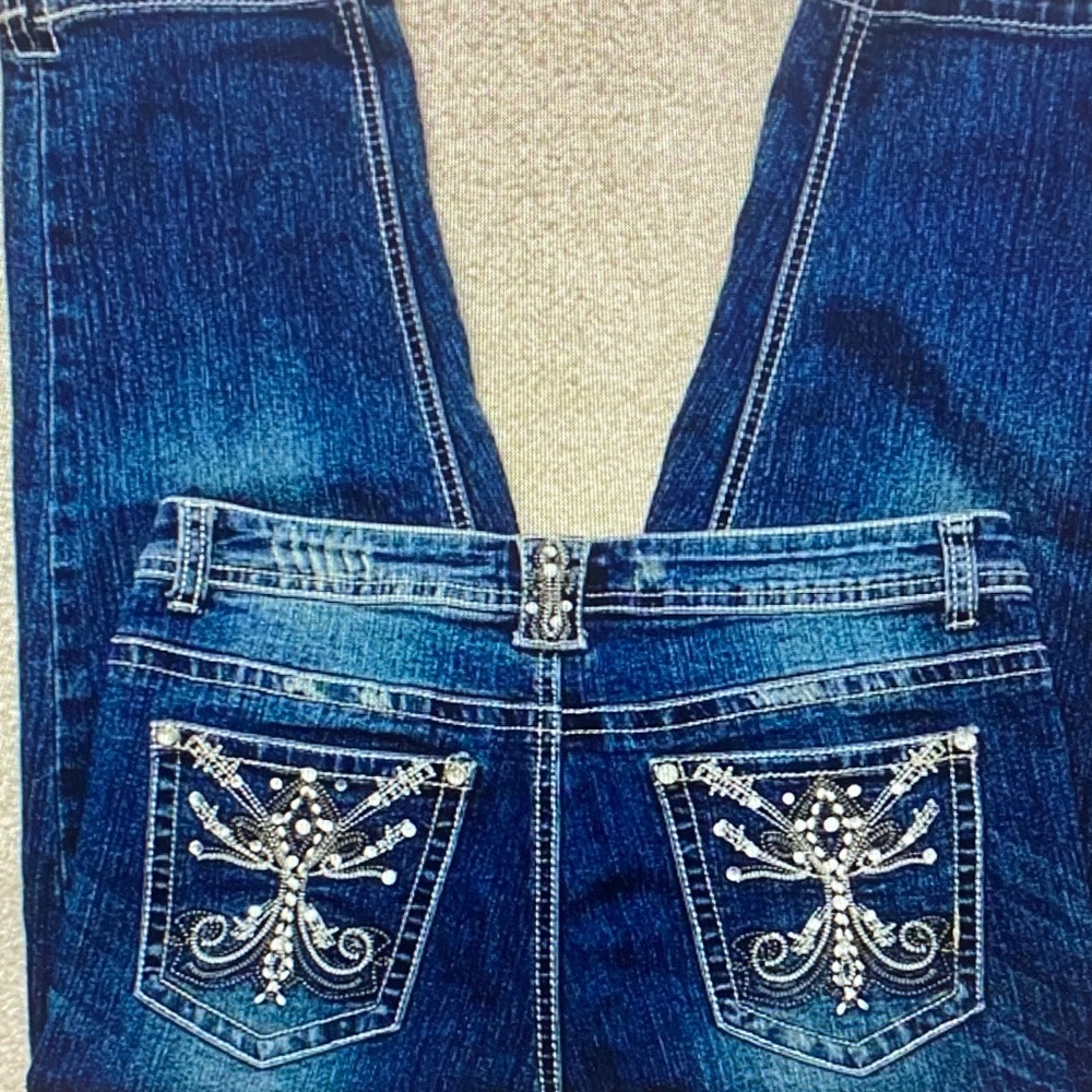 Revolt Jeans Dark Blue Boot Cut with Embellishments